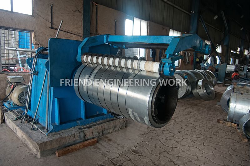 Recoiler Machine - Industrial coil processing equipment manufactured by Friend Engineering Works